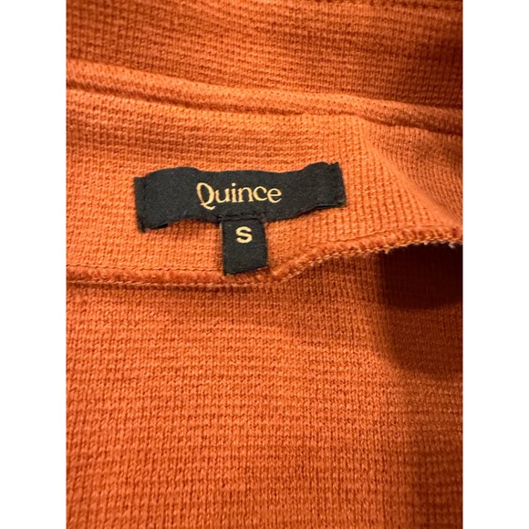 Quince Womens Organic Cotton Knit Blazer Ginger Orange Cardigan SHWDC01 Size S - Picture 2 of 13